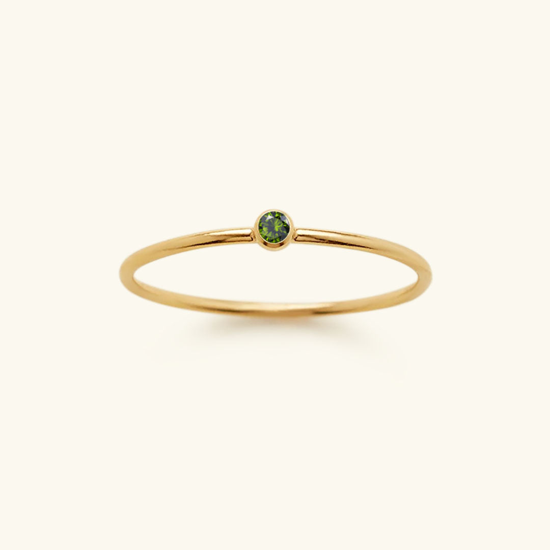 Geboortesteen Ring Sieraad - Auravella - Persoonlijk Cadeau Idee - Elegante Dames Accessoire