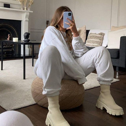 Enkellaarsjes - CozyStep - Gebreide Comfort - Stijlvolle Winter