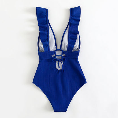 Eén-Delig Badpak - LuxeWave - Ruffle Design - Push-Up Ondersteuning