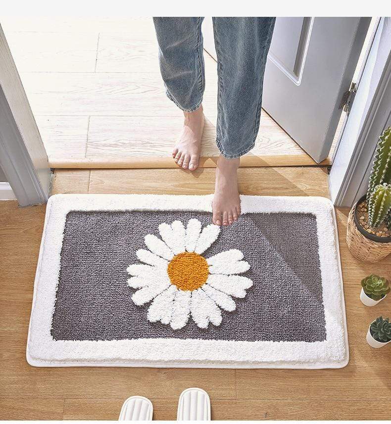 Antislip Mat - GripBloom - Madelief Patroon - Machine Wasbaar