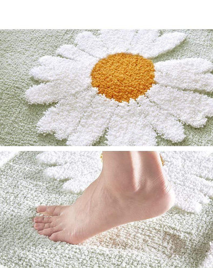 Antislip Mat - GripBloom - Madelief Patroon - Machine Wasbaar