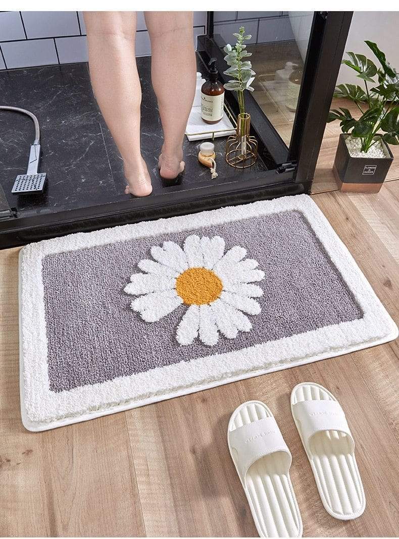 Antislip Mat - GripBloom - Madelief Patroon - Machine Wasbaar
