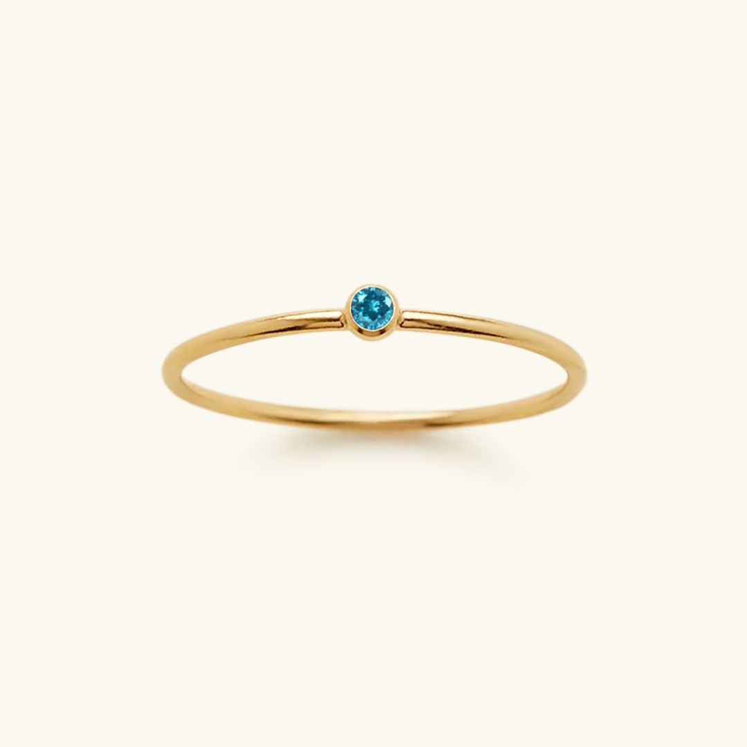 Geboortesteen Ring Sieraad - Auravella - Persoonlijk Cadeau Idee - Elegante Dames Accessoire