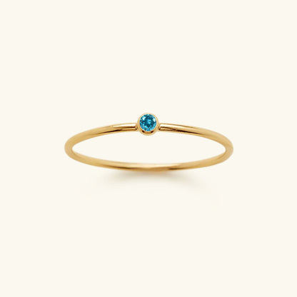 Geboortesteen Ring Sieraad - Auravella - Persoonlijk Cadeau Idee - Elegante Dames Accessoire
