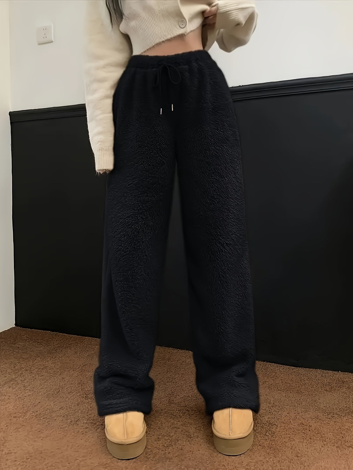 Dames Joggingbroek Lounge - Sherlina - Teddy Fleece Comfort - Warme Winterbroek