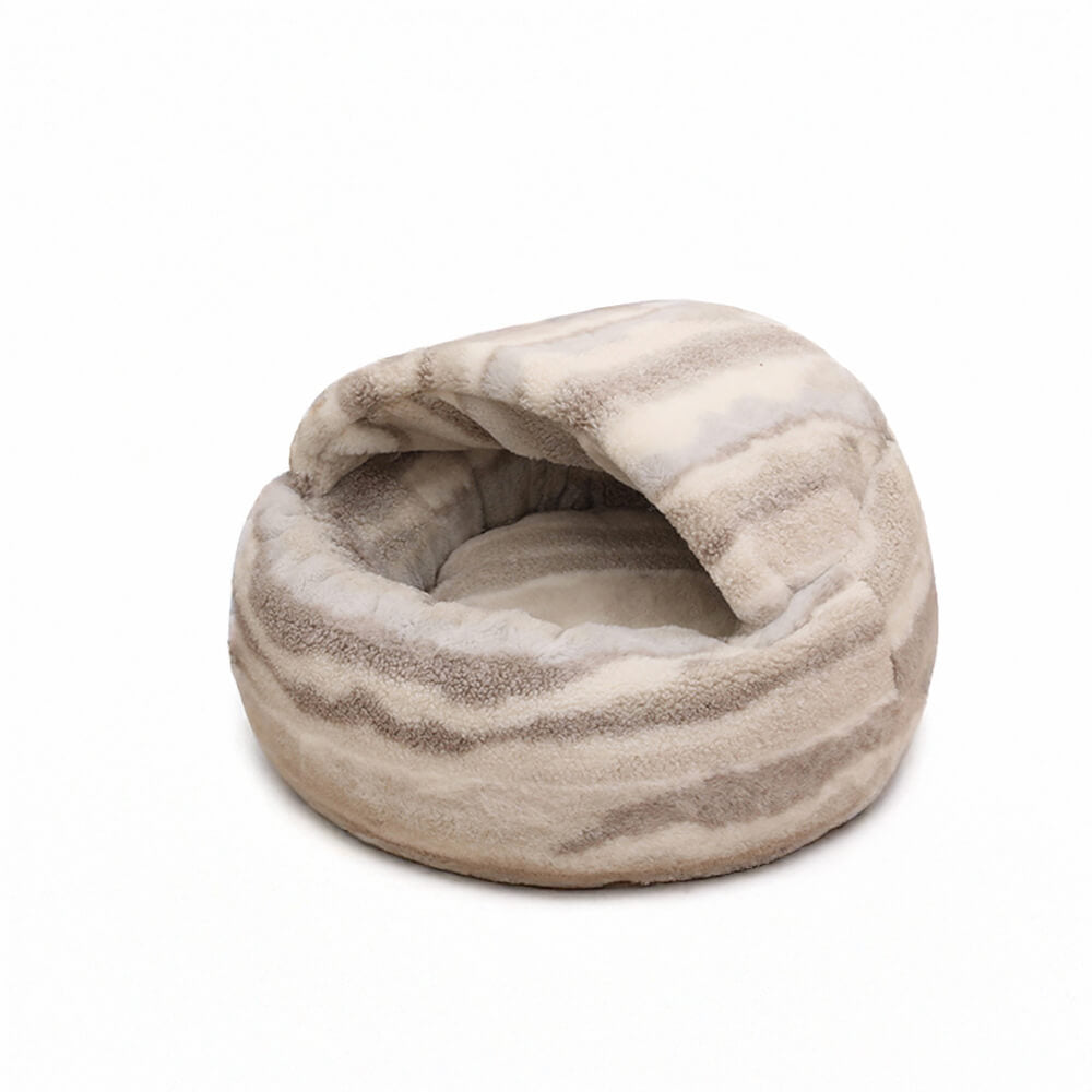 Huisdierbed - LuxePaws - Marmergestreept - Gezellige Pluche Comfort
