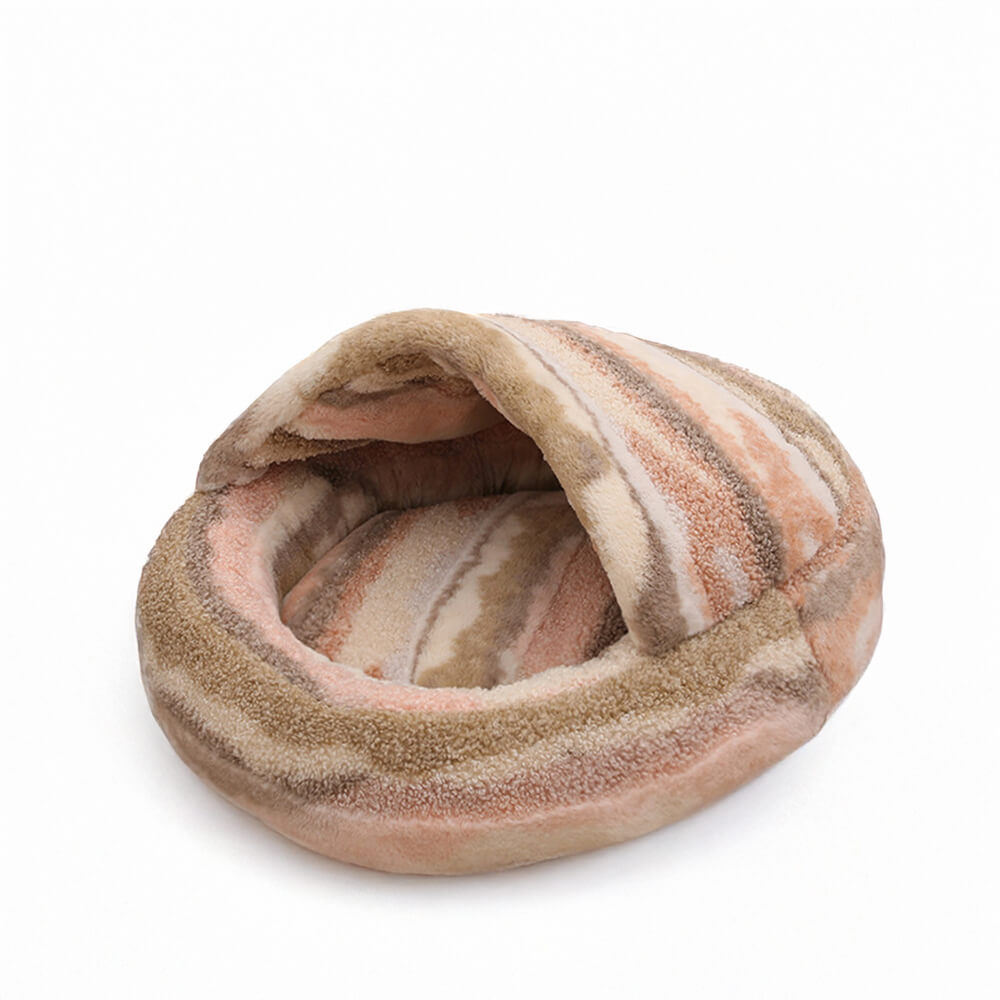 Huisdierbed - LuxePaws - Marmergestreept - Gezellige Pluche Comfort