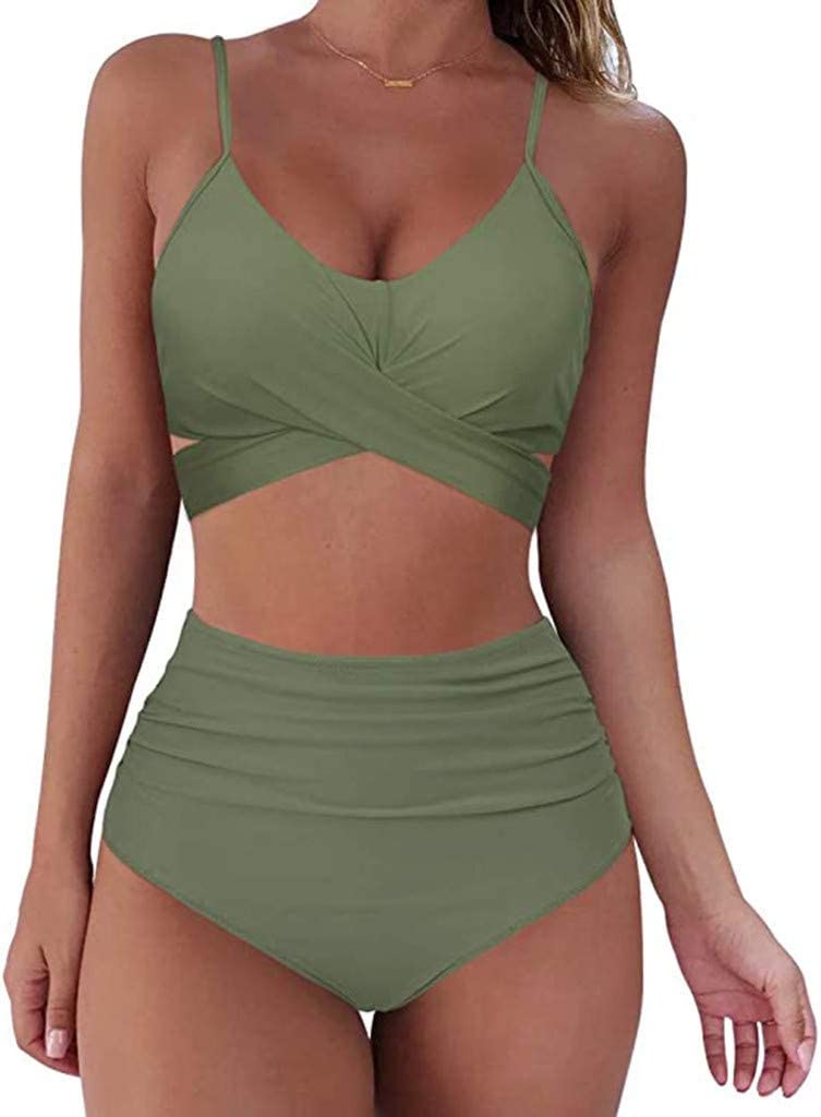 Bikiniset - SunGlow - Hoge Taille - Kleurrijk Ontwerp