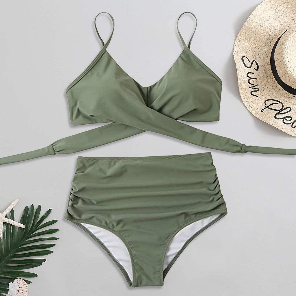 Bikiniset - SunGlow - Hoge Taille - Kleurrijk Ontwerp