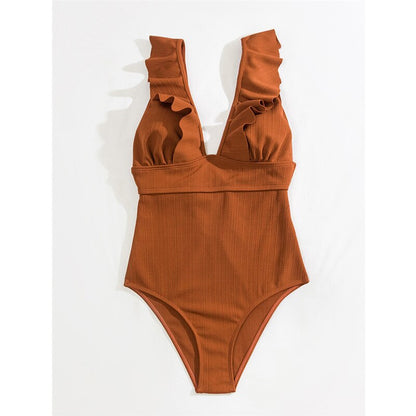 Eén-Delig Badpak - LuxeWave - Ruffle Design - Push-Up Ondersteuning