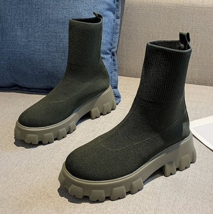 Enkellaarsjes - CozyStep - Gebreide Comfort - Stijlvolle Winter