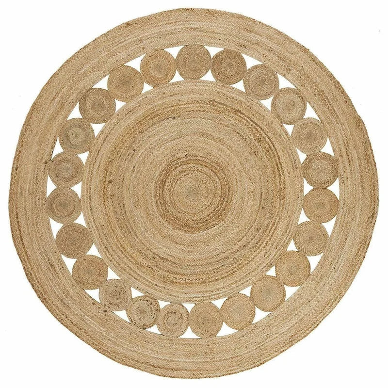 Vloerkleed - EcoStyle - Natuurlijke Jute - Omkeerbaar Design