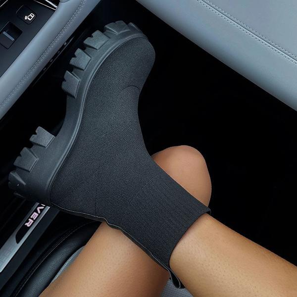 Enkellaarsjes - CozyStep - Gebreide Comfort - Stijlvolle Winter