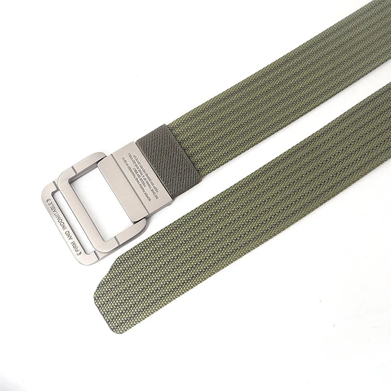 Canvas Riem - TrendBelt - Dubbele Metalen Gesp - Gestreept Design