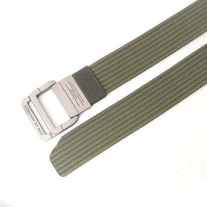 Canvas Riem - TrendBelt - Dubbele Metalen Gesp - Gestreept Design