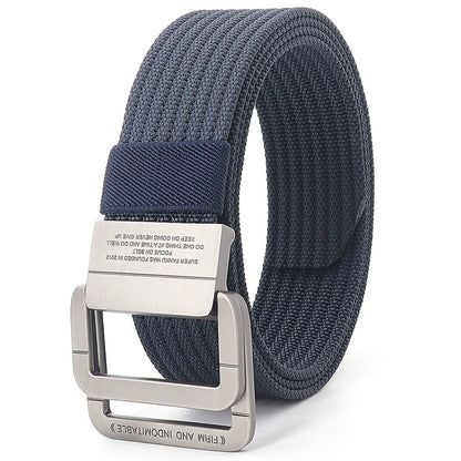Canvas Riem - TrendBelt - Dubbele Metalen Gesp - Gestreept Design