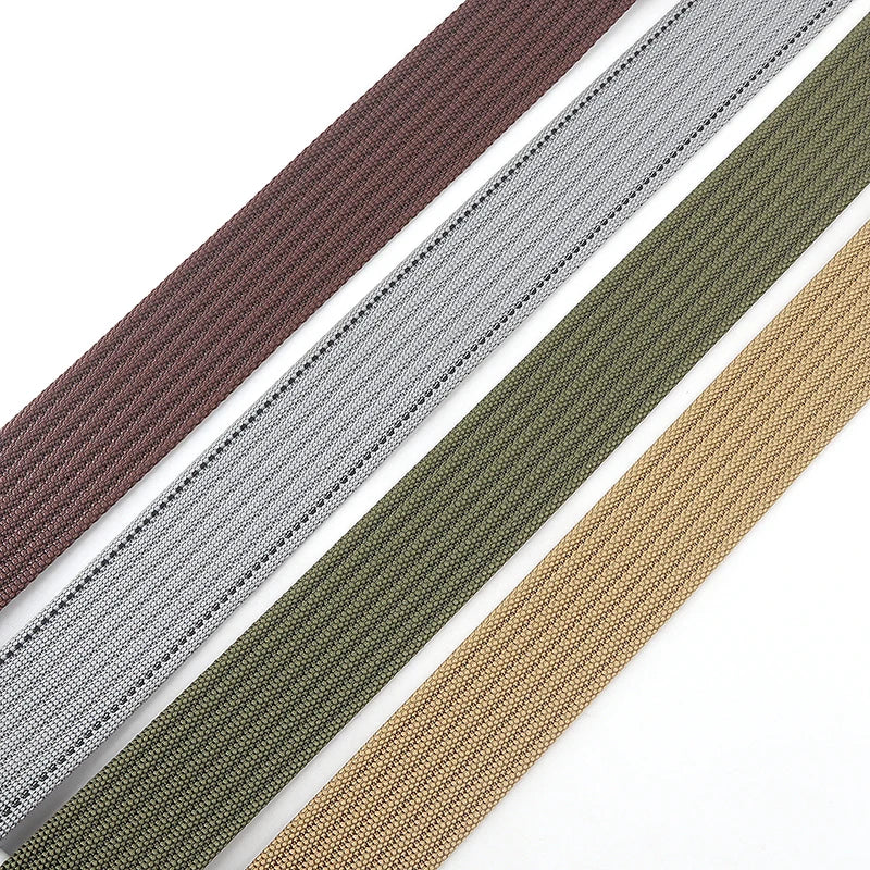 Canvas Riem - TrendBelt - Dubbele Metalen Gesp - Gestreept Design