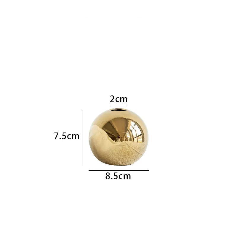 Vaas - LuxeDecor - Gouden Afwerking - Keramisch Design
