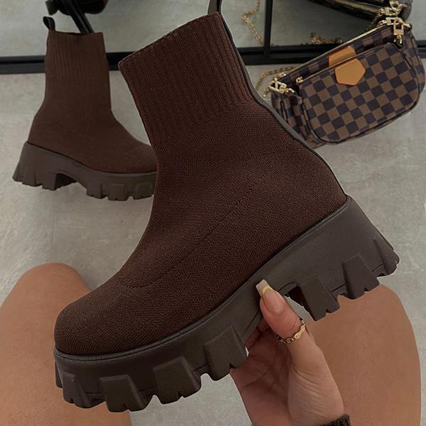 Enkellaarsjes - CozyStep - Gebreide Comfort - Stijlvolle Winter