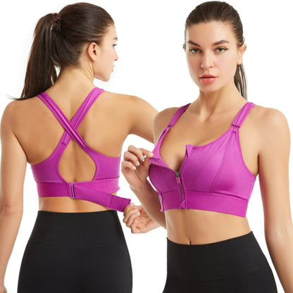 Sportbh - PowerFit - Voorzijde Rits Design - Criss-Cross Ondersteuning