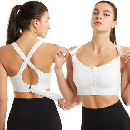 Sportbh - PowerFit - Voorzijde Rits Design - Criss-Cross Ondersteuning
