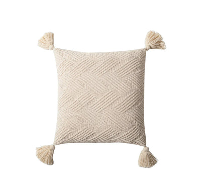 Kussenhoes - PlushSoft - Chenille Stof - Nordic Pompons