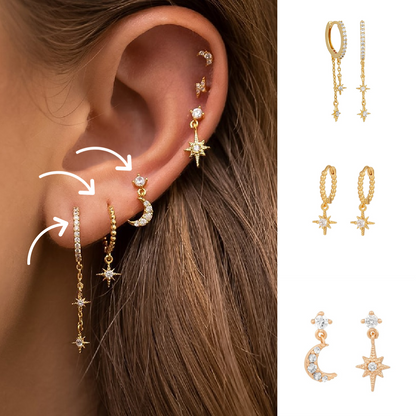 Ster Oorbellen Hangers – Astriva – Hemelse Sieraden – Elegant Cadeau voor Haar