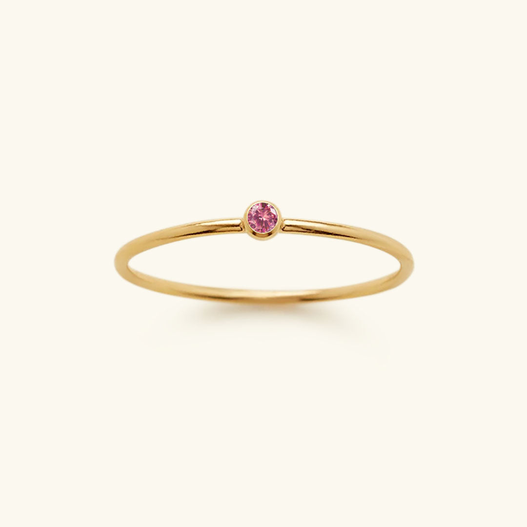 Geboortesteen Ring Sieraad - Auravella - Persoonlijk Cadeau Idee - Elegante Dames Accessoire