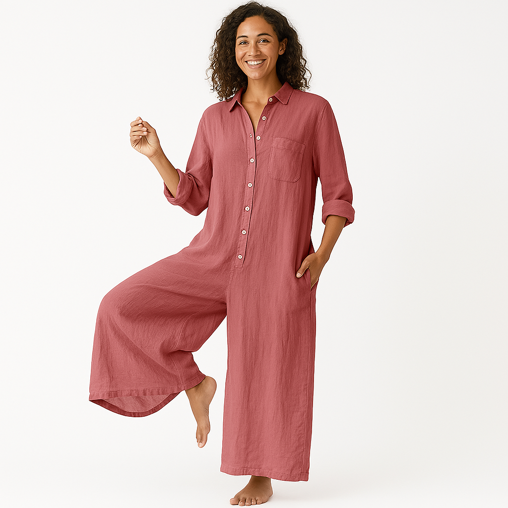 Jumpsuit - EleganceFit - V-Hals Design - Verstelbare Taille
