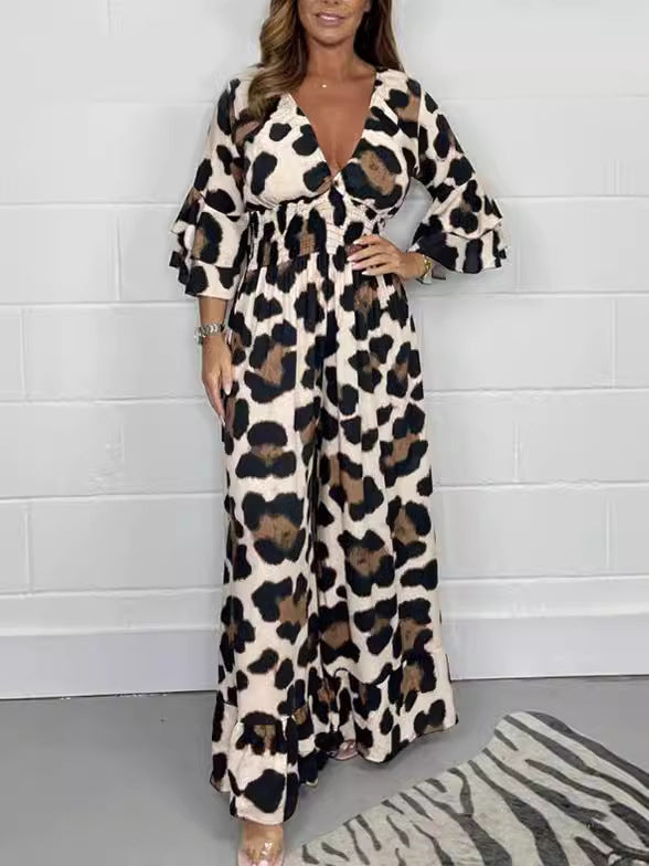 Jumpsuit - TrendEase - Luipaardprint - Losse Pasvorm Design