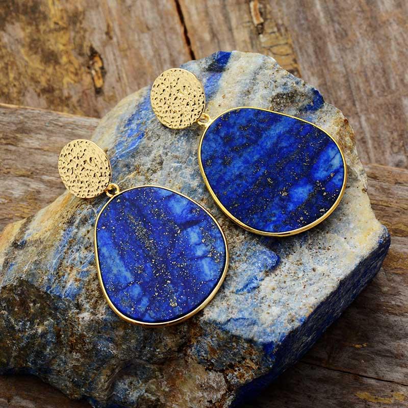 Oorbellen - HealGem - Lapis Lazuli - Beschermende Stenen