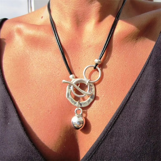 Zilveren Hanger Ketting - Elvora - Vintage Sieradenstijl - Elegant Cadeau voor Haar