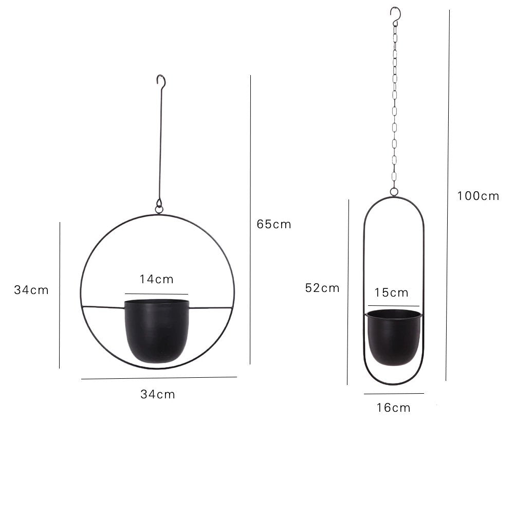 Hangende Bloempot - DecoBloom - Metalen Ketting - Elegante Uitstraling
