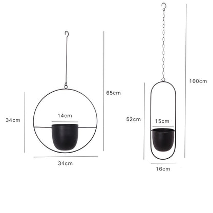 Hangende Bloempot - DecoBloom - Metalen Ketting - Elegante Uitstraling