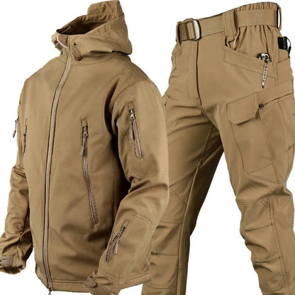 Water- en Winddichte Outdoor Set - MaxGuard - Fleece Voering - Zes Zak Ontwerp