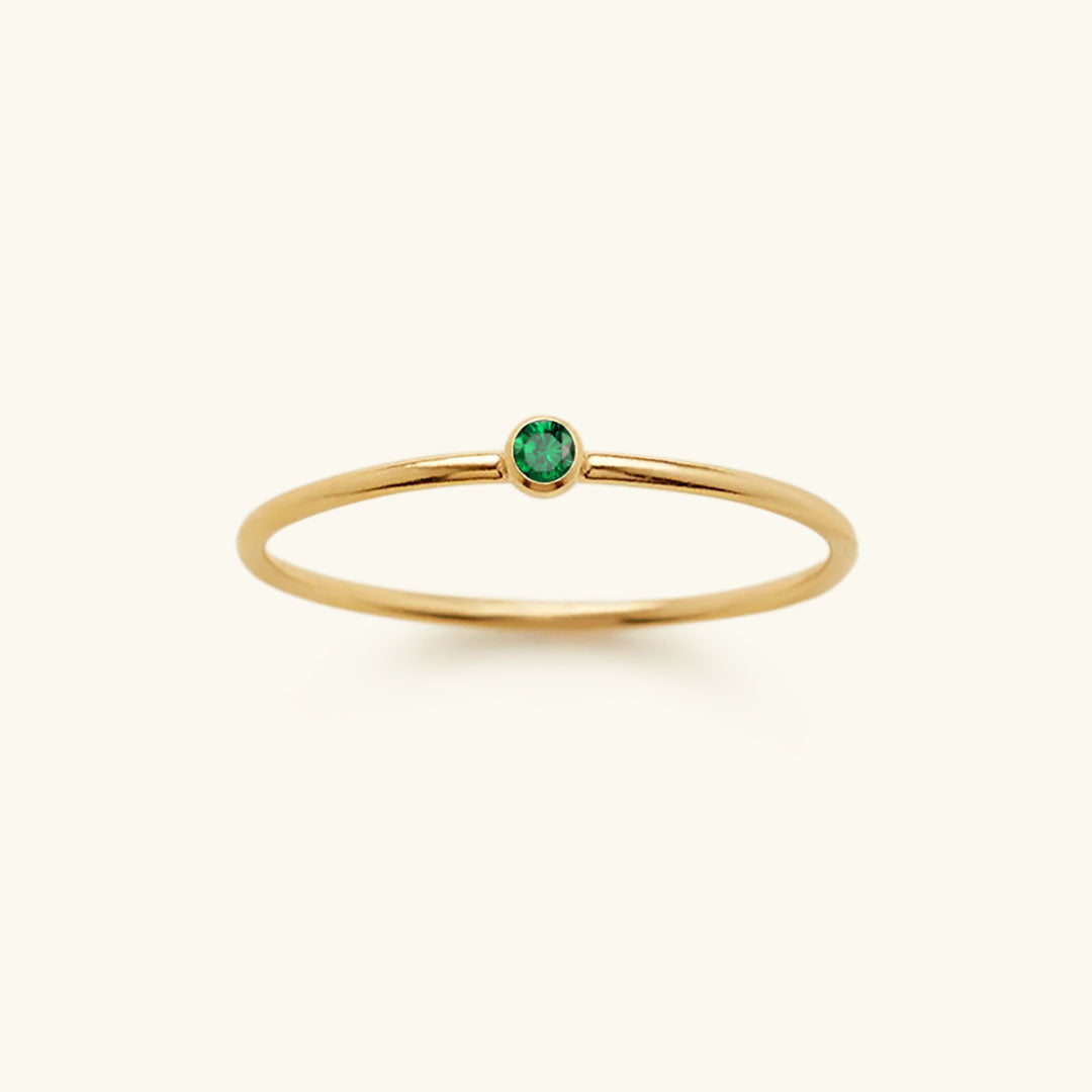 Geboortesteen Ring Sieraad - Auravella - Persoonlijk Cadeau Idee - Elegante Dames Accessoire