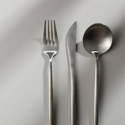 Bestekset - LuxeWare - Titanium Afwerking - Gouden Accenten