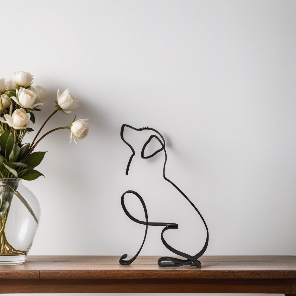 Hondensculptuur - Artistry - Abstract Design - Unieke Woondecoratie