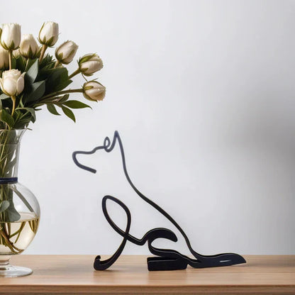 Hondensculptuur - Artistry - Abstract Design - Unieke Woondecoratie