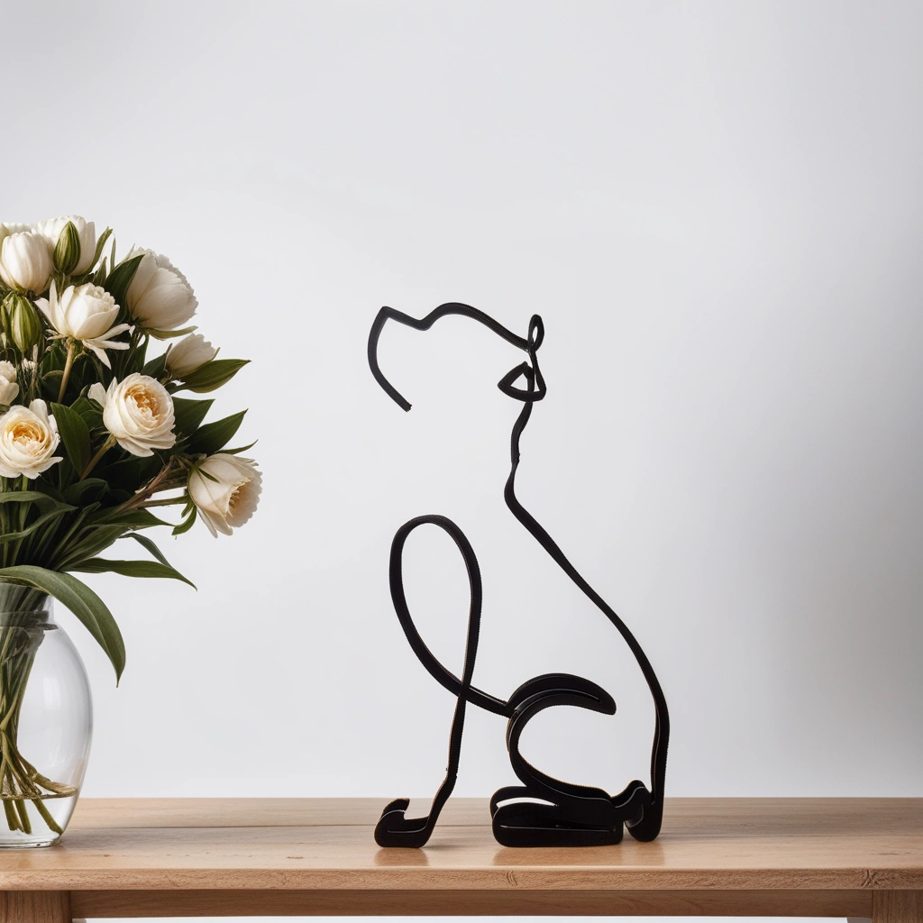Hondensculptuur - Artistry - Abstract Design - Unieke Woondecoratie