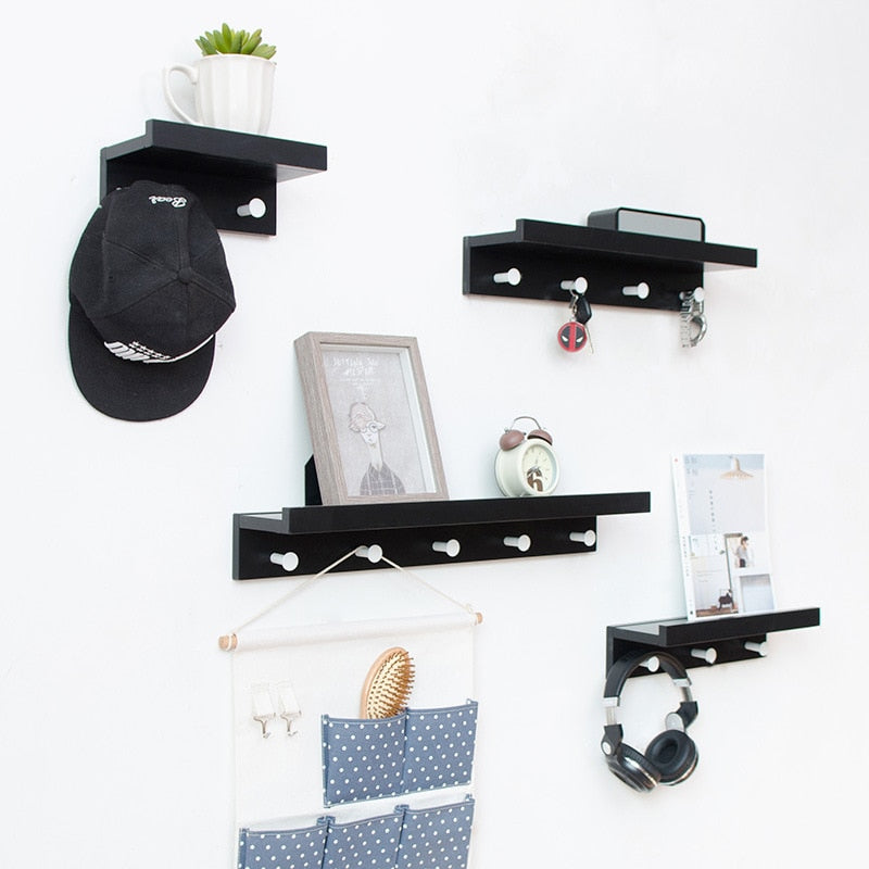 Wandplank - StoreMax - Kapstok Haken - Wandgemonteerde Rek