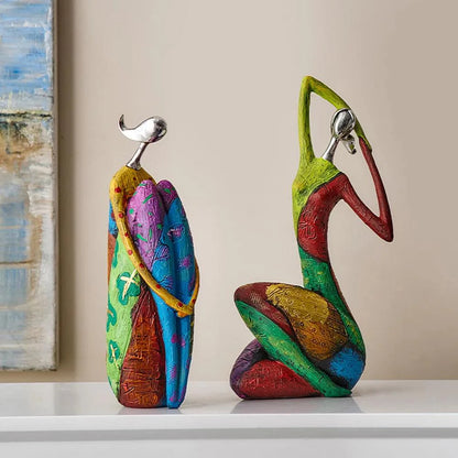 Decoratief Beeldje - ScandiArt - Abstract Ontwerp - Liefde Thema