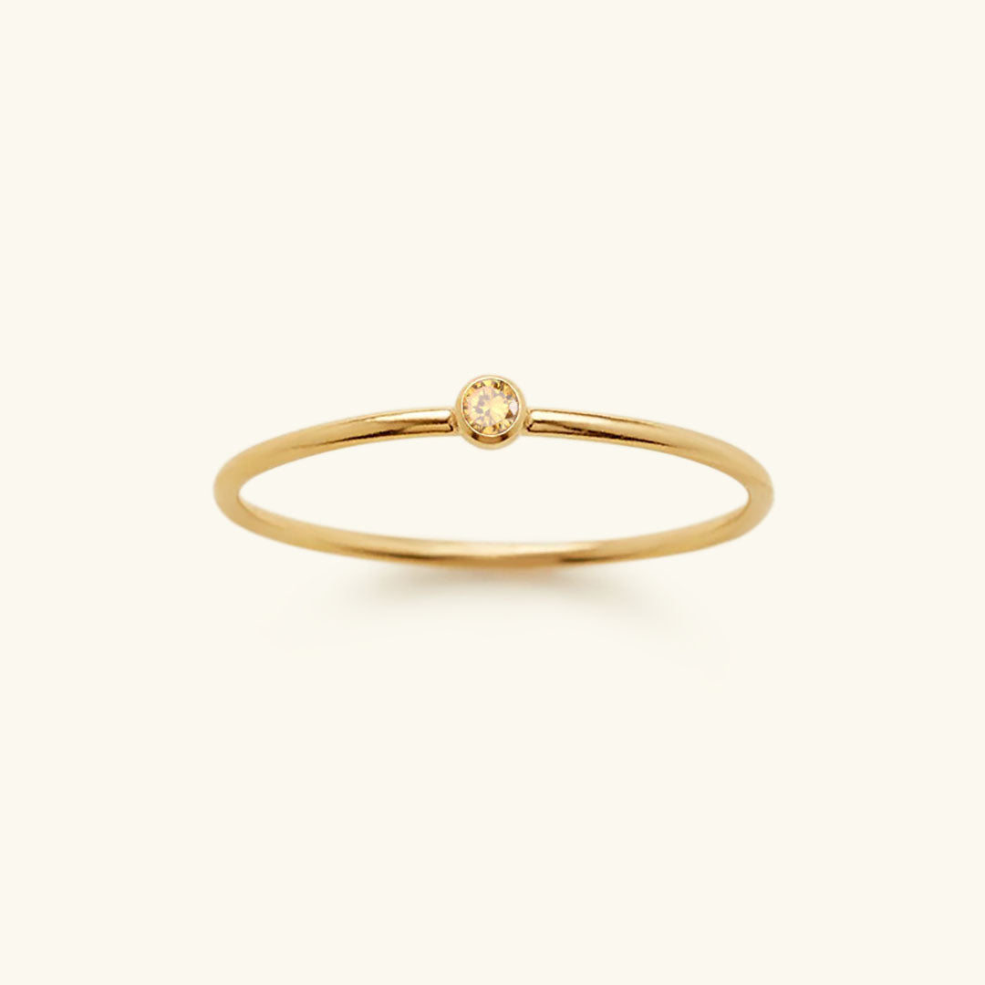 Geboortesteen Ring Sieraad - Auravella - Persoonlijk Cadeau Idee - Elegante Dames Accessoire