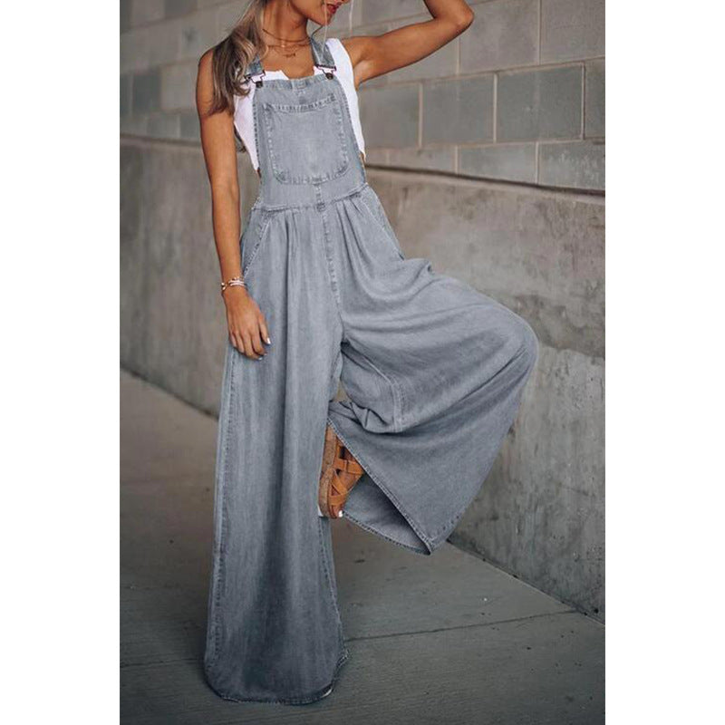 Zomer Tuinbroek - StyleFit - Wijde Pijpen - Hoge Taille