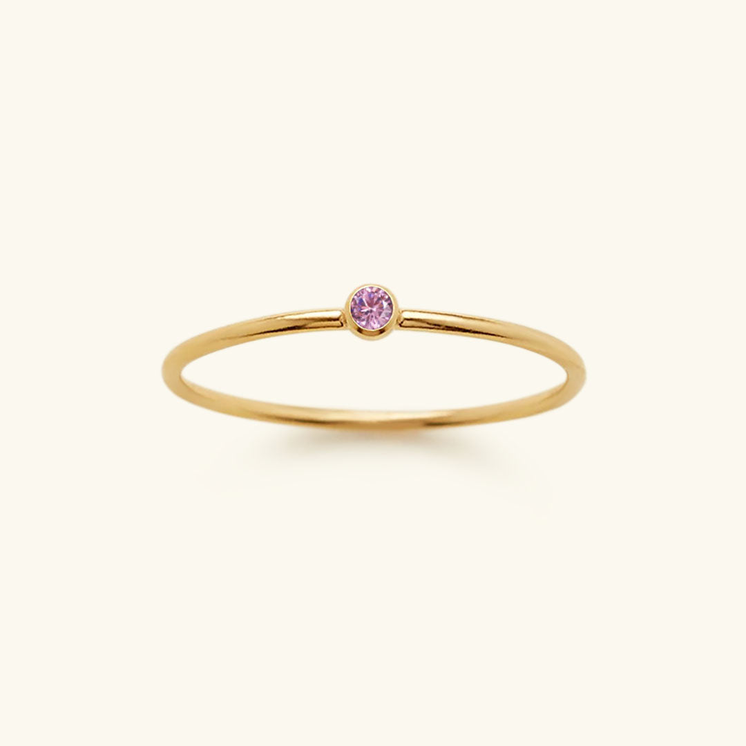 Geboortesteen Ring Sieraad - Auravella - Persoonlijk Cadeau Idee - Elegante Dames Accessoire