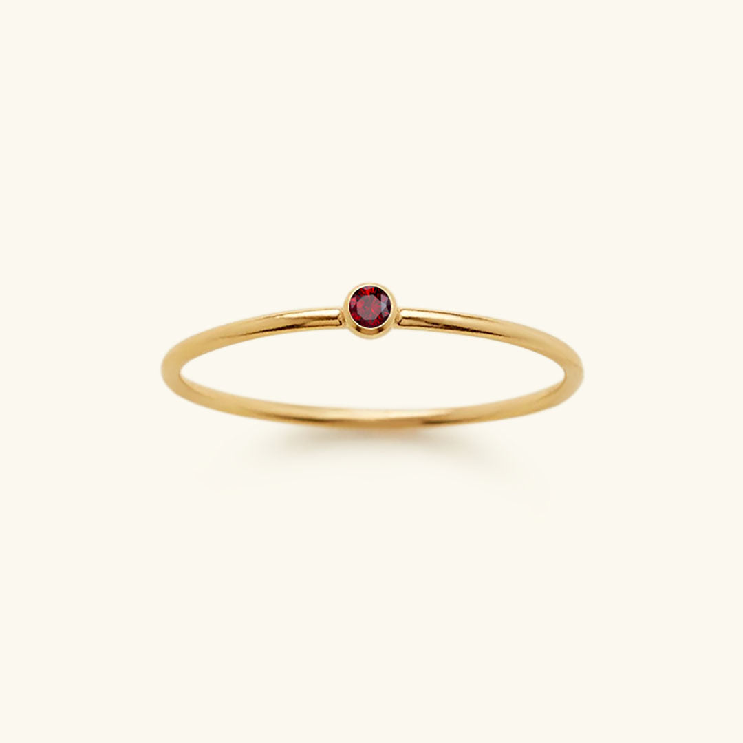 Geboortesteen Ring Sieraad - Auravella - Persoonlijk Cadeau Idee - Elegante Dames Accessoire