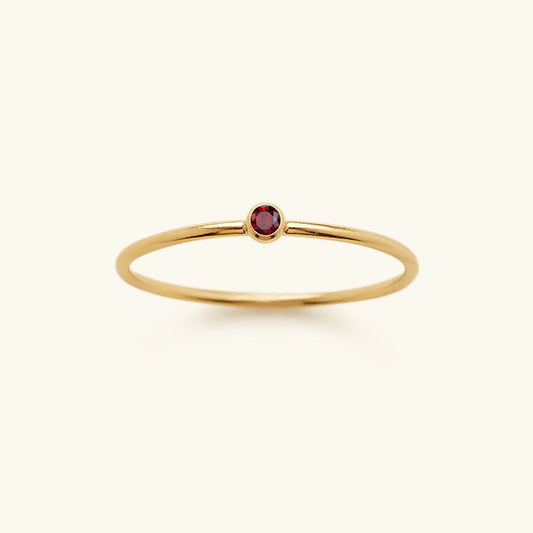 Geboortesteen Ring Sieraad - Auravella - Persoonlijk Cadeau Idee - Elegante Dames Accessoire