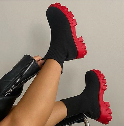 Enkellaarsjes - CozyStep - Gebreide Comfort - Stijlvolle Winter