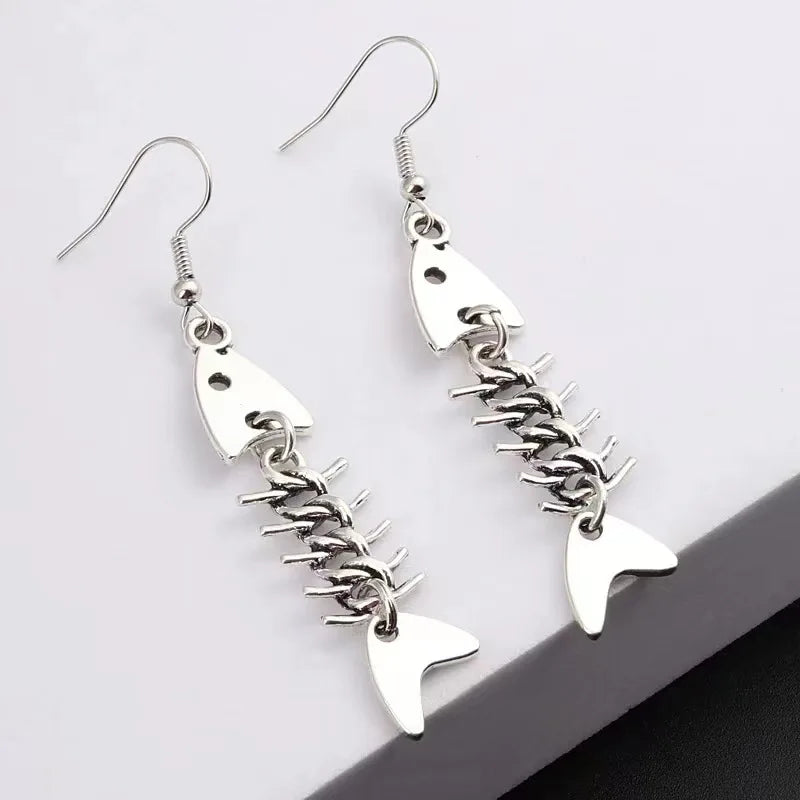 Oorbellen - EleganceGem - Visgraat Design - Antiek Zilver