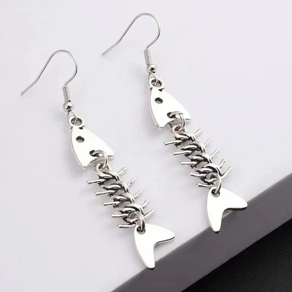 Oorbellen - EleganceGem - Visgraat Design - Antiek Zilver